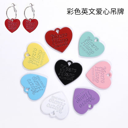 Color Spray Paint Candy English Love Listing DIY Jewelry Accessories Earrings Bracelet Pendant