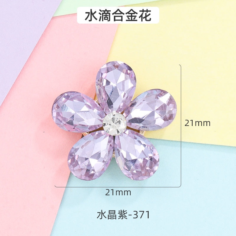Hole Shoes Accessories Diy Pearl Flowers Crystal White Diamond Shoes Buckle Decorative Buckle Accessories Hole Shoes Cross Chain Garden Shoes of Shoes Flower