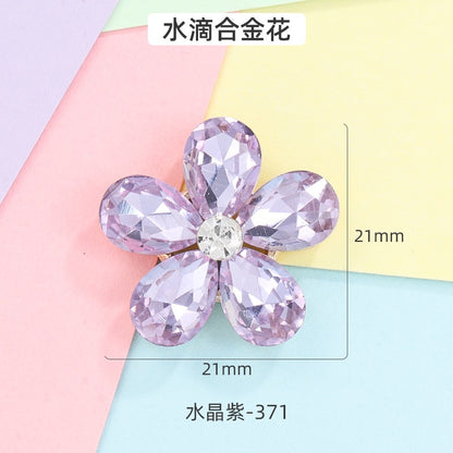 Hole Shoes Accessories Diy Pearl Flowers Crystal White Diamond Shoes Buckle Decorative Buckle Accessories Hole Shoes Cross Chain Garden Shoes of Shoes Flower