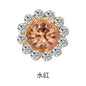 10pcs Round Rhine-water Sunflower Hand Stitched Drill Stained Glass Drill Buckle Diy Hand Stitched Hair Accessories Shoes Clothing Case and Bag Accessories