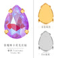 TonyBead, wholesale rhinestones 50 mocha fluorescent water droplets, four-corner claw drills, DIY jewelry accessories, pointed bottom drills, nail art stickers, drilling materials