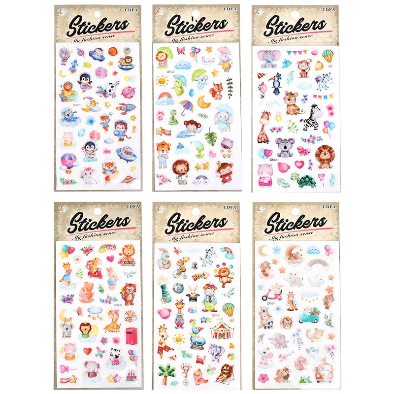 Children's Stickers Cartoon Animal Tattoo Stickers Waterproof Stickers Party Party Activity Gifts