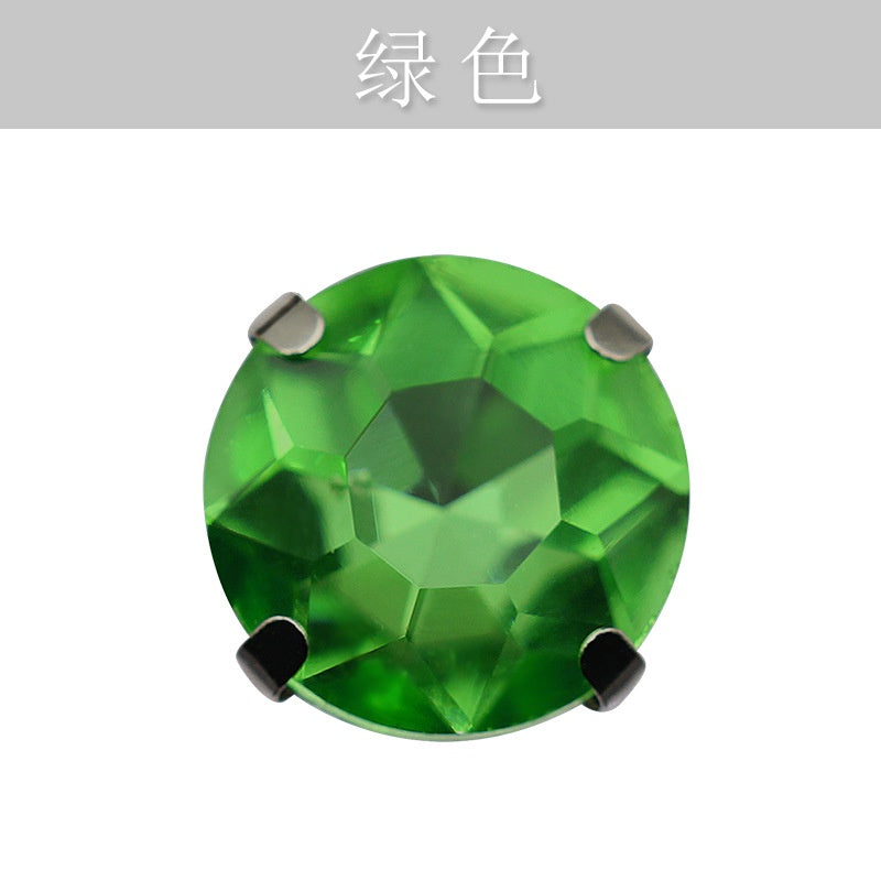 10mm Four-corner Gem Flower Claw Drill with Bottom Support Hand Stitched Drill Clothing Accessories Footwear Accessories