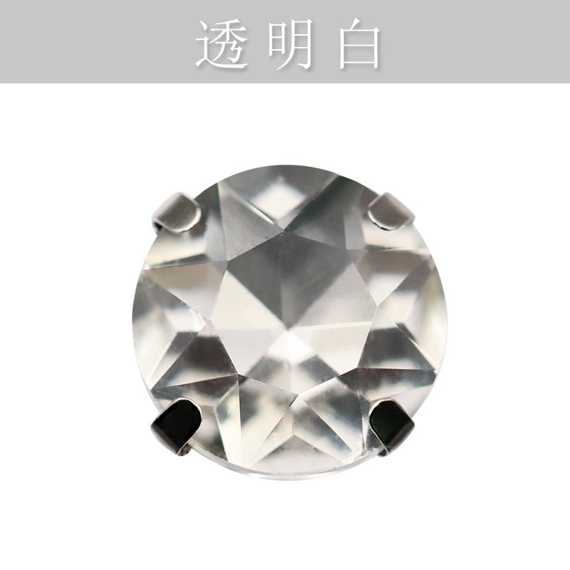 10mm Four-corner Gem Flower Claw Drill with Bottom Support Hand Stitched Drill Clothing Accessories Footwear Accessories