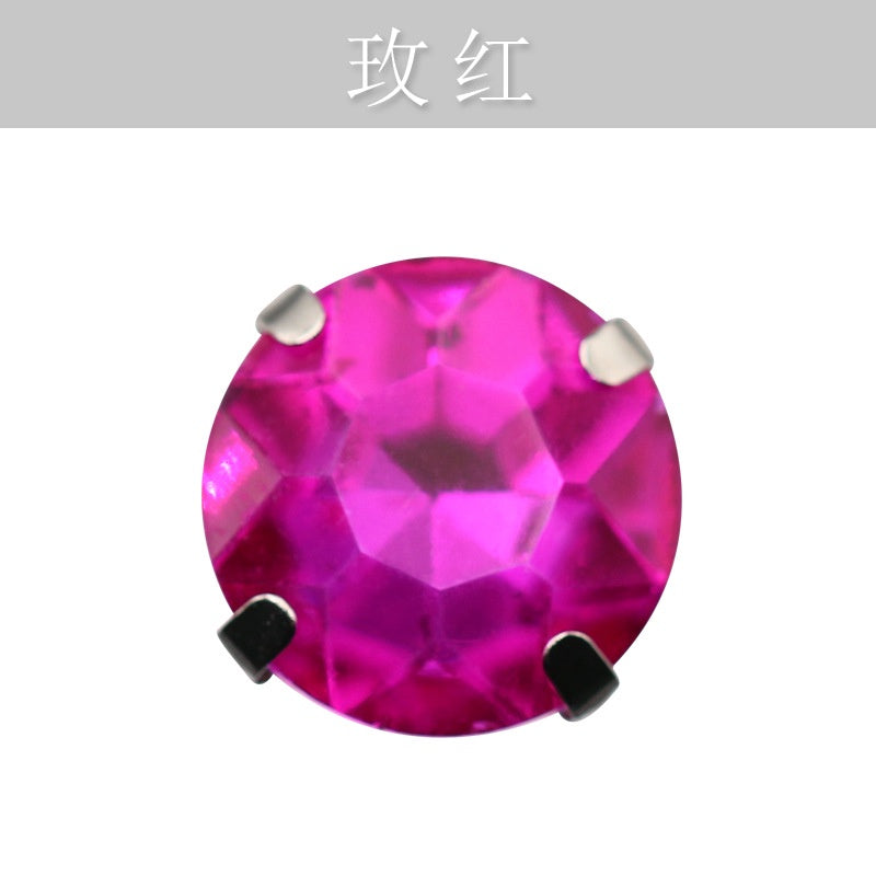 10mm Four-corner Gem Flower Claw Drill with Bottom Support Hand Stitched Drill Clothing Accessories Footwear Accessories