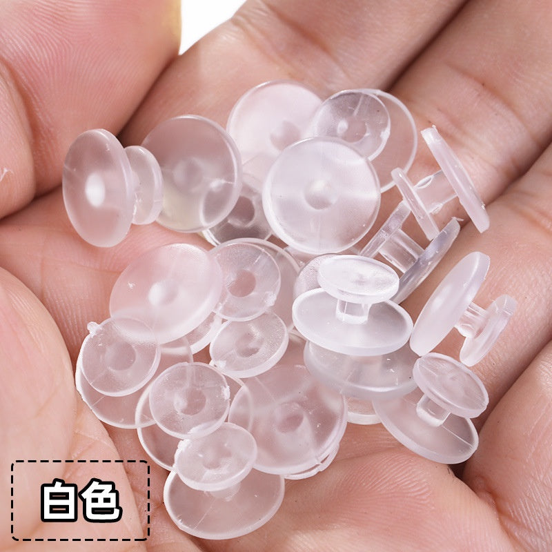 I-word Transparent Hole Sole Buckle Black 12mm Fixed Shoe Buckle Garden Shoes Plastic Shoe Buckle Alphabet Buckle Accessories Buckle