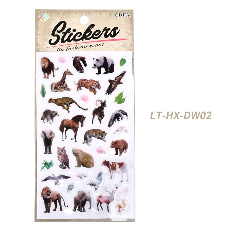 Cartoon Animal Tattoo Stickers Waterproof Fun Children's Stickers Tiger Panda Elk Cosmetics