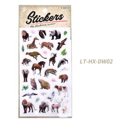 Cartoon Animal Tattoo Stickers Waterproof Fun Children's Stickers Tiger Panda Elk Cosmetics