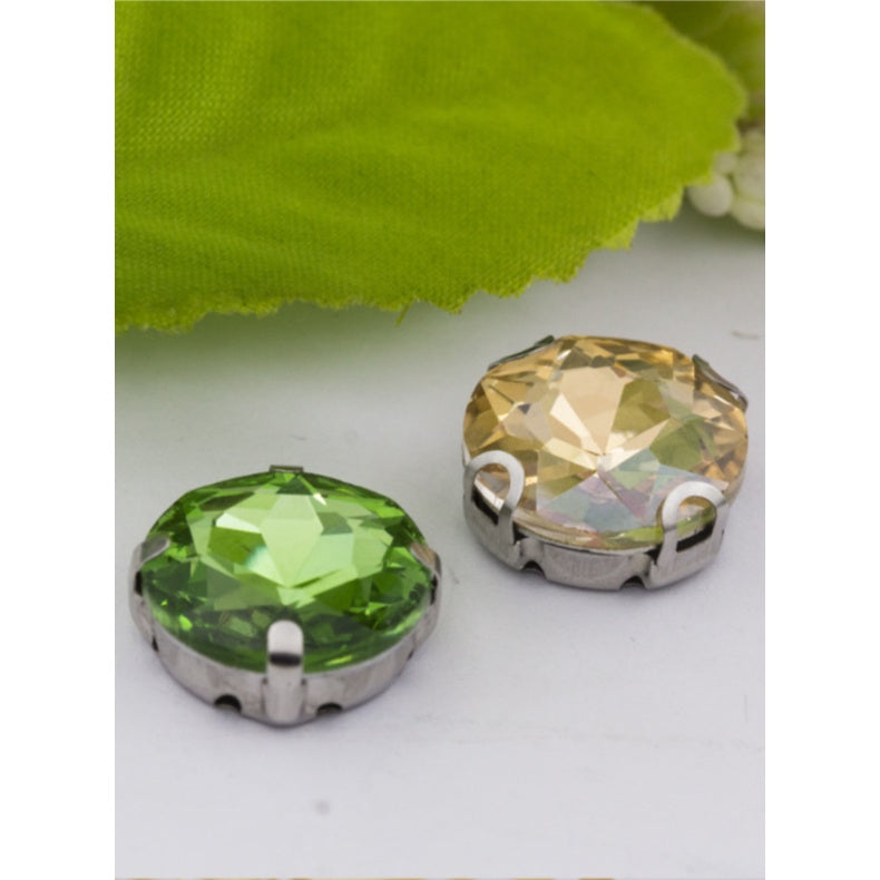 10mm Four-corner Gem Flower Claw Drill with Bottom Support Hand Stitched Drill Clothing Accessories Footwear Accessories