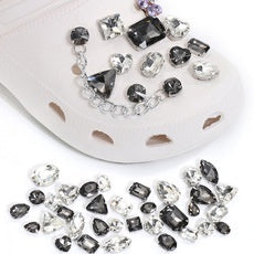 Crocs Chain Diy Accessories Stainless Steel Four Corner Claw Drill Chain Style Garden Shoes Shoe Buckle Decorative Buckle Accessories