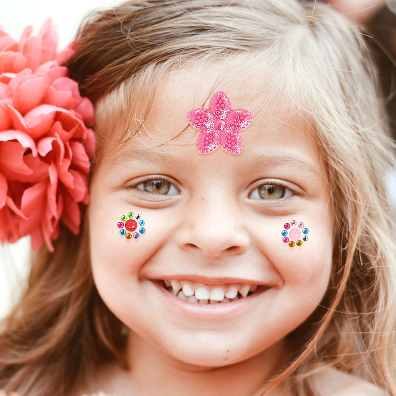 Rhinestone Stickers Children's Cartoon Flower Three-dimensional Stickers Diamond Love Butterfly Rhinestone Stickers Holiday Handmade Creative Mobile Phone Case DIY Decoration