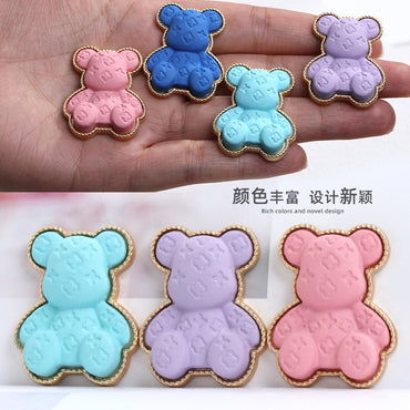 Animal Alloy Spray Painted Bear Handmade Diy Crocs Shoe Decoration Mobile Phone Case Clothing Ornament Accessories