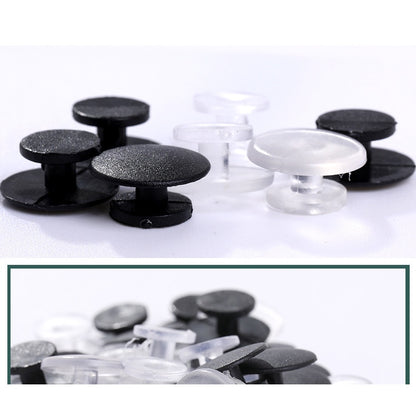 I-word Transparent Hole Sole Buckle Black 12mm Fixed Shoe Buckle Garden Shoes Plastic Shoe Buckle Alphabet Buckle Accessories Buckle