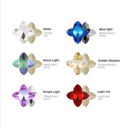 Special-shaped Rhinestone 10pcs Four-leaf Clover High Top Shiny High-grade Rhinestone Diy Ornament Accessories Pointed Bottom Drill Nail Nail Stickers Drill Phone Case Materials