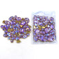 Mix Multiple Shapes of Shiny Colored Crystal Diamond Clothing Embellished with Rhinestone Gold Bottoms for DIY