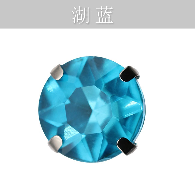10mm Four-corner Gem Flower Claw Drill with Bottom Support Hand Stitched Drill Clothing Accessories Footwear Accessories