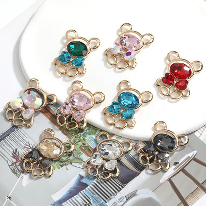 Cub's New New Color Crystal Violent Bear Zinc Alloy DIY Accessories Hair Accessories Mobile Phone Shell Jewelry