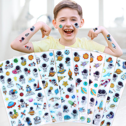 Children's Space Rocket Astronaut Series Children's Pvc Face Body Stickers