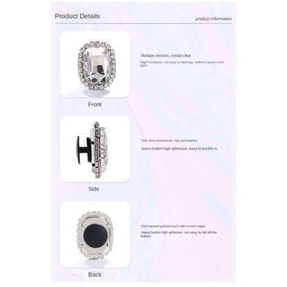 Crocs Accessories Alloy Accessories Water Drop Peach Heart Shoe Buckle Crystal Rhinestone Buckle Diy Ornaments Decorative Detachable Accessories