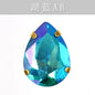 Gold Bottoming Water Drop Glass Claw Drill Diy Clothing Wedding Dress Women's Shoes Material Grab Drill Jewelry Accessories
