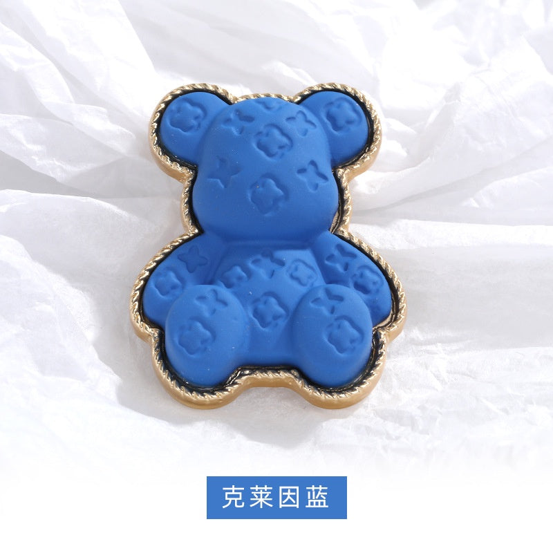 Animal Alloy Spray Painted Bear Handmade Diy Crocs Shoe Decoration Mobile Phone Case Clothing Ornament Accessories