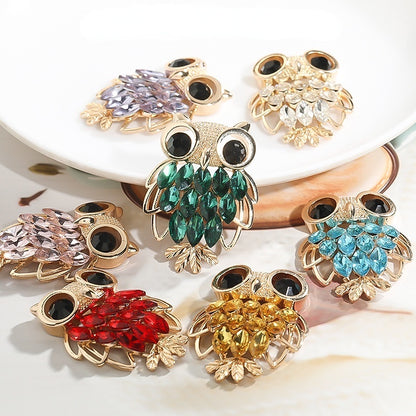 Rhinestone Owl Alloy Accessories Mobile phone case sticker Diy bag clothing alloy accessories