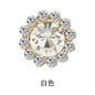 10pcs Round Rhine-water Sunflower Hand Stitched Drill Stained Glass Drill Buckle Diy Hand Stitched Hair Accessories Shoes Clothing Case and Bag Accessories