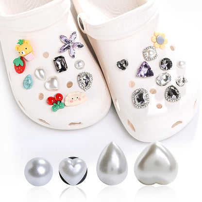 Suitable for Cross Cave Shoes Buckle Diy Pearl Accessories Garden Shoes Flower Removable I-beam Buckle Shoe Buckle Accessories