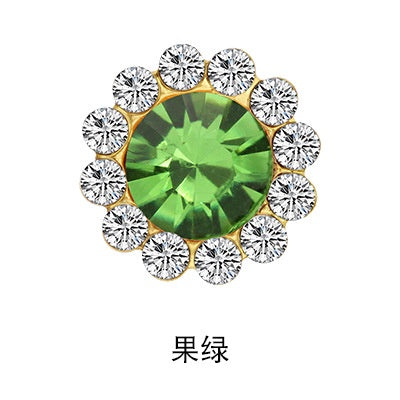 10pcs Round Rhine-water Sunflower Hand Stitched Drill Stained Glass Drill Buckle Diy Hand Stitched Hair Accessories Shoes Clothing Case and Bag Accessories