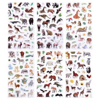 Cartoon Animal Tattoo Stickers Waterproof Fun Children's Stickers Tiger Panda Elk Cosmetics