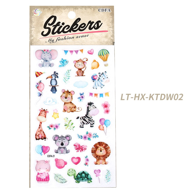Children's Stickers Cartoon Animal Tattoo Stickers Waterproof Stickers Party Party Activity Gifts