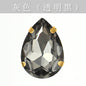 Gold Bottoming Water Drop Glass Claw Drill Diy Clothing Wedding Dress Women's Shoes Material Grab Drill Jewelry Accessories