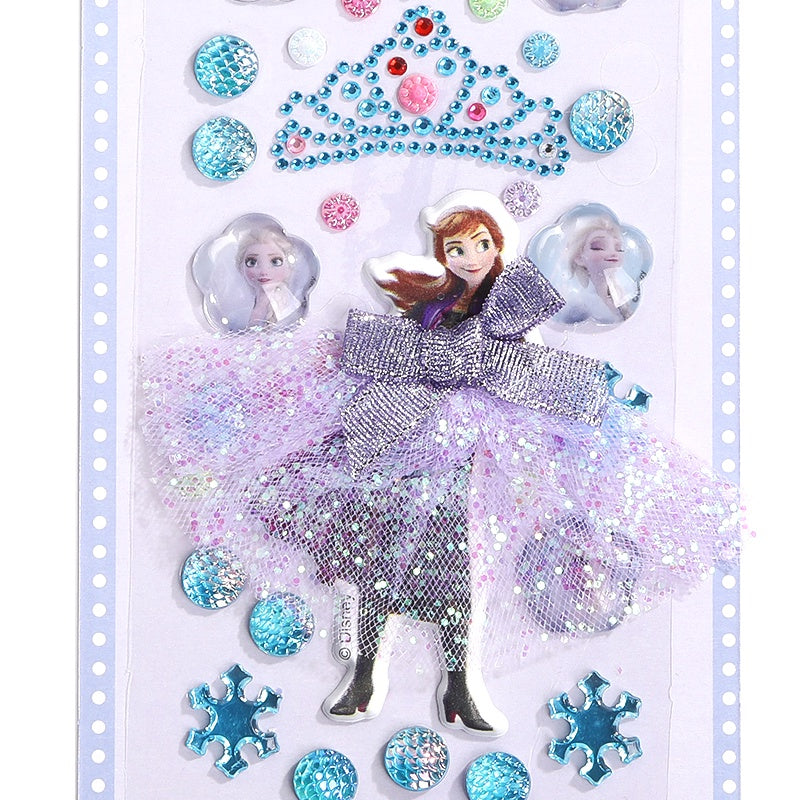 Princess Gauze Skirt Children's Gem Stick Crystal Ornament Stickers Cartoon Diamond Creative Stickers