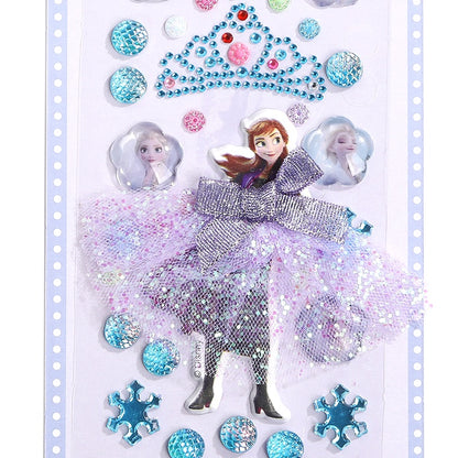 Princess Gauze Skirt Children's Gem Stick Crystal Ornament Stickers Cartoon Diamond Creative Stickers
