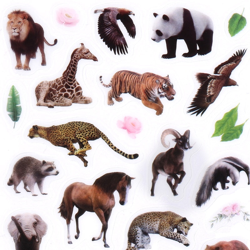 Cartoon Animal Tattoo Stickers Waterproof Fun Children's Stickers Tiger Panda Elk Cosmetics