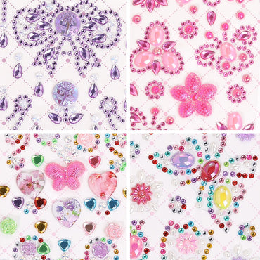 Children's Diamond Gem Crystal Stickers Cartoon Cute Stickers Holiday Stage Decorations