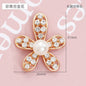 Hole Shoes Accessories Diy Pearl Flowers Crystal White Diamond Shoes Buckle Decorative Buckle Accessories Hole Shoes Cross Chain Garden Shoes of Shoes Flower