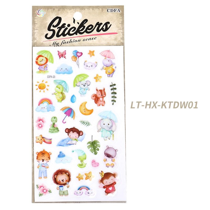 Children's Stickers Cartoon Animal Tattoo Stickers Waterproof Stickers Party Party Activity Gifts
