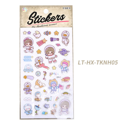 Girl Kid Astronaut Spaceship Sticker Makeup Party Temporary Sticker