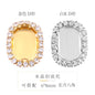 10PCS Crystal Buckle Gold Empty Bracket Glass Crystal Enclosing Edge Copper Claw Diy Accessories Clothing Accessories Shoe Materials