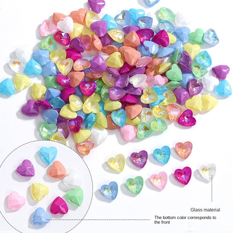 Korean Style Small Fresh Heart Shap Nail Art Crystal Diamond Decoration Rhinestone