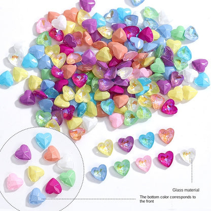 Korean Style Small Fresh Heart Shap Nail Art Crystal Diamond Decoration Rhinestone