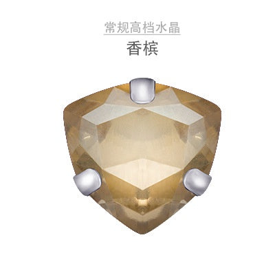 7mm 10pcs Fat Triangle Claw Drill Hand Stitched Glass Drill Crystal Drill Diy Clothing Wedding Accessories Clothing Accessories