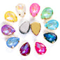 10 pcs Mocha Fluorescent Water Drop Quadangle Claw Drill Diy Ornament Accessories Pointed Bottom Drill Nail Paste Drill Material