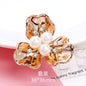 Korean Hair Accessories Female Bride Headdress White Rhinestone Pearl Flowers New Three Pearl Hand Bouquet Diy Hair Accessories Material Spring Pearl Hair Accessories