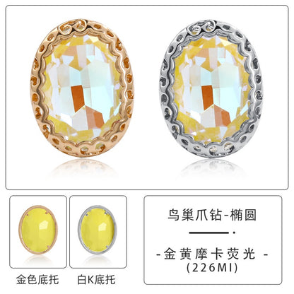 13*18mm Bird's Nest Claw Drill Unusual Rhinestones Diy Jewelry Accessories Thickened Copper Claw Hand Stitched Drill Clothing Luggage Accessories