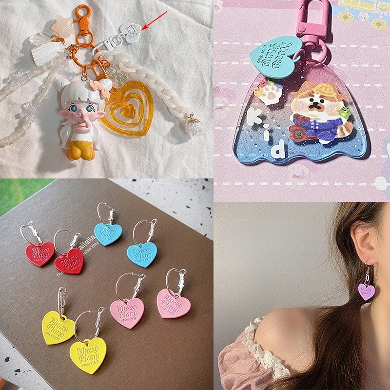 Color Spray Paint Candy English Love Listing DIY Jewelry Accessories Earrings Bracelet Pendant