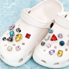 Crocs Chain Diy Accessories Stainless Steel Four Corner Claw Drill Chain Style Garden Shoes Shoe Buckle Decorative Buckle Accessories