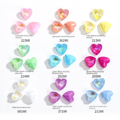 Korean Style Small Fresh Heart Shap Nail Art Crystal Diamond Decoration Rhinestone