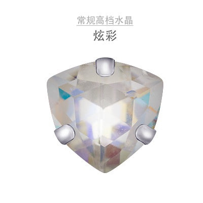 7mm 10pcs Fat Triangle Claw Drill Hand Stitched Glass Drill Crystal Drill Diy Clothing Wedding Accessories Clothing Accessories